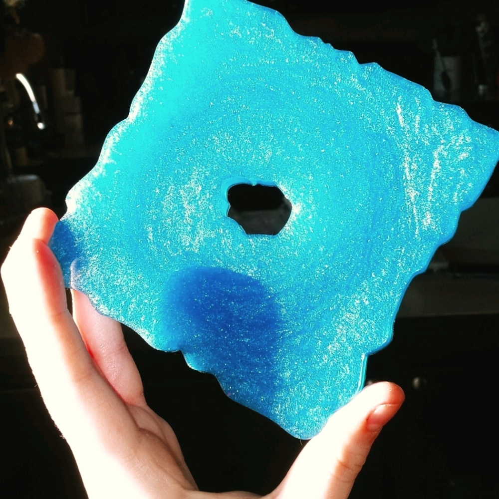 Royal blue coaster